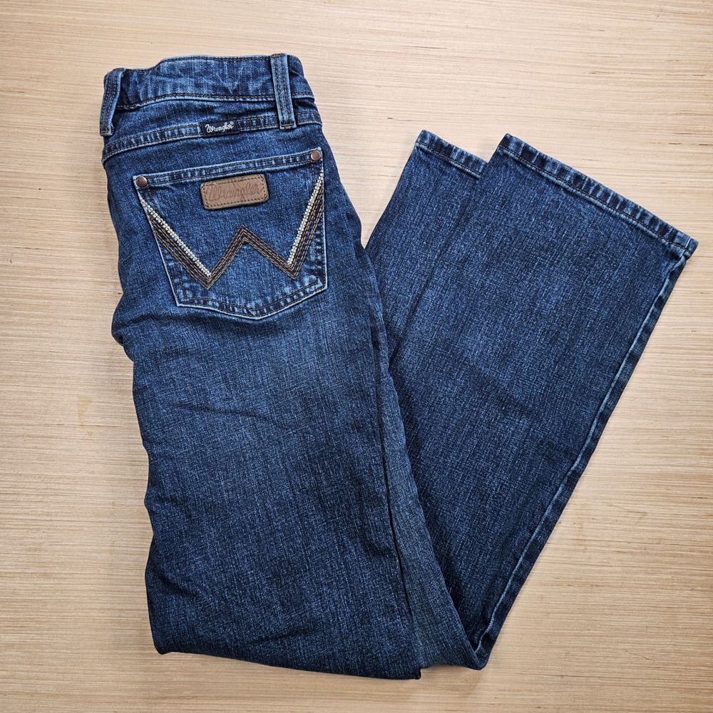 Wrangler Retro Mid Rise Bootcut Jeans Womens 28 Fit 30x31 Stretch Casual West